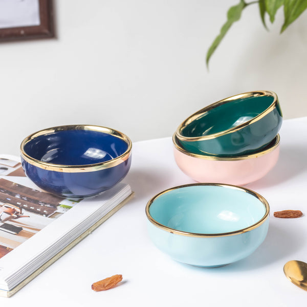 Midnight Blue Ceramic Dip Bowl - Bowl, ceramic bowl, dip bowls, chutney bowl, dip bowls ceramic | Bowls for dining table & home decor 