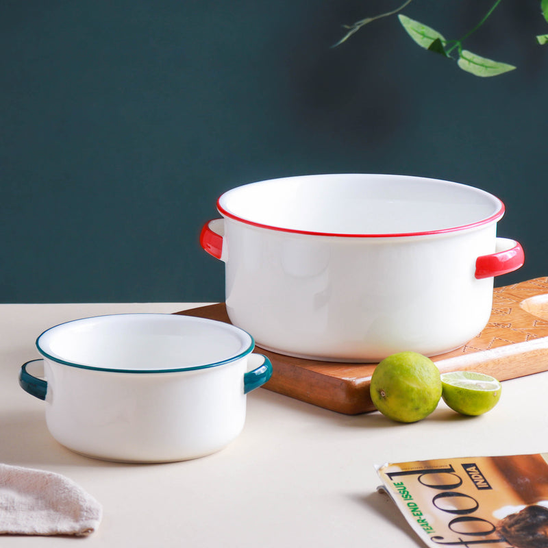 Toujours Serving Bowl With Handle - Bowl, ceramic bowl, serving bowls, noodle bowl, salad bowls, bowl for snacks, baking bowls, large serving bowl, bowl with handle | Bowls for dining table & home decor