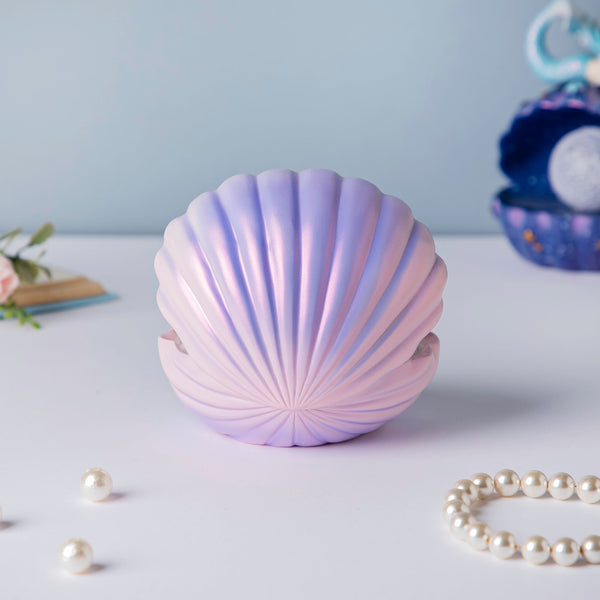 Shell And Mermaid Resin Lamp Decor Pink