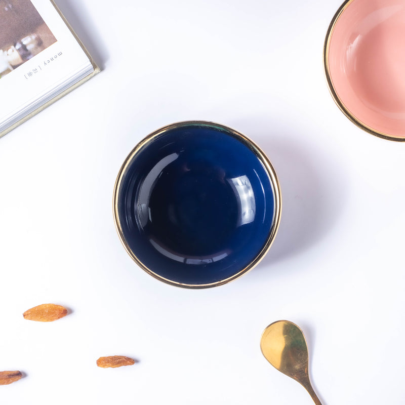 Midnight Blue Ceramic Dip Bowl - Bowl, ceramic bowl, dip bowls, chutney bowl, dip bowls ceramic | Bowls for dining table & home decor 