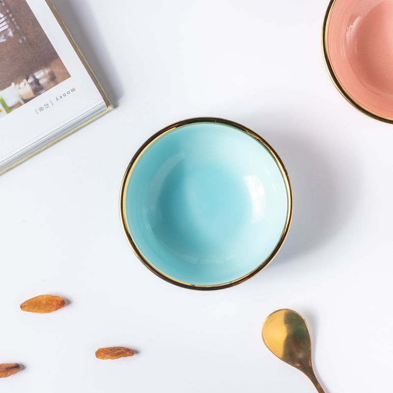 Blue Jay Ceramic Dip Bowl - Bowl, ceramic bowl, dip bowls, chutney bowl, dip bowls ceramic | Bowls for dining table & home decor 