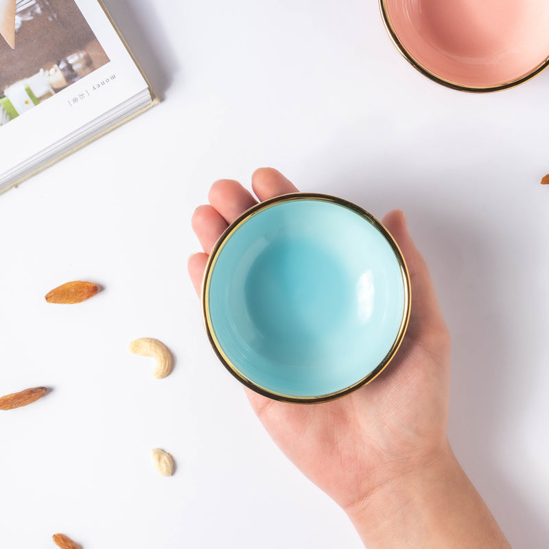Blue Jay Ceramic Dip Bowl - Bowl, ceramic bowl, dip bowls, chutney bowl, dip bowls ceramic | Bowls for dining table & home decor 