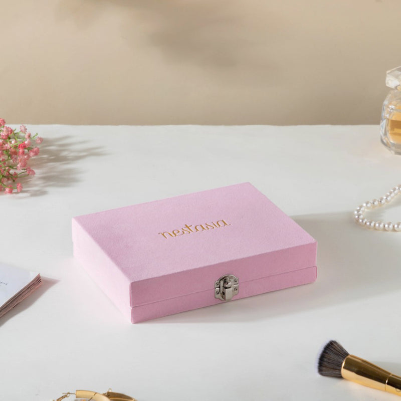 Sectioned Jewellery Box Pink