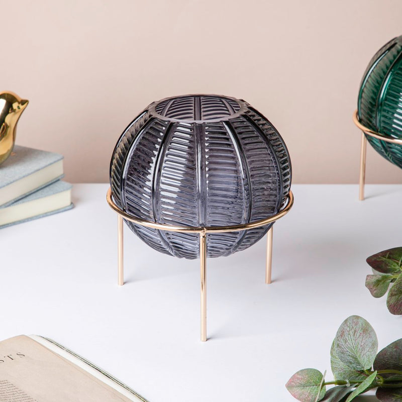 Small Globe Vase - Flower vase for home decor, office and gifting | Home decoration items
