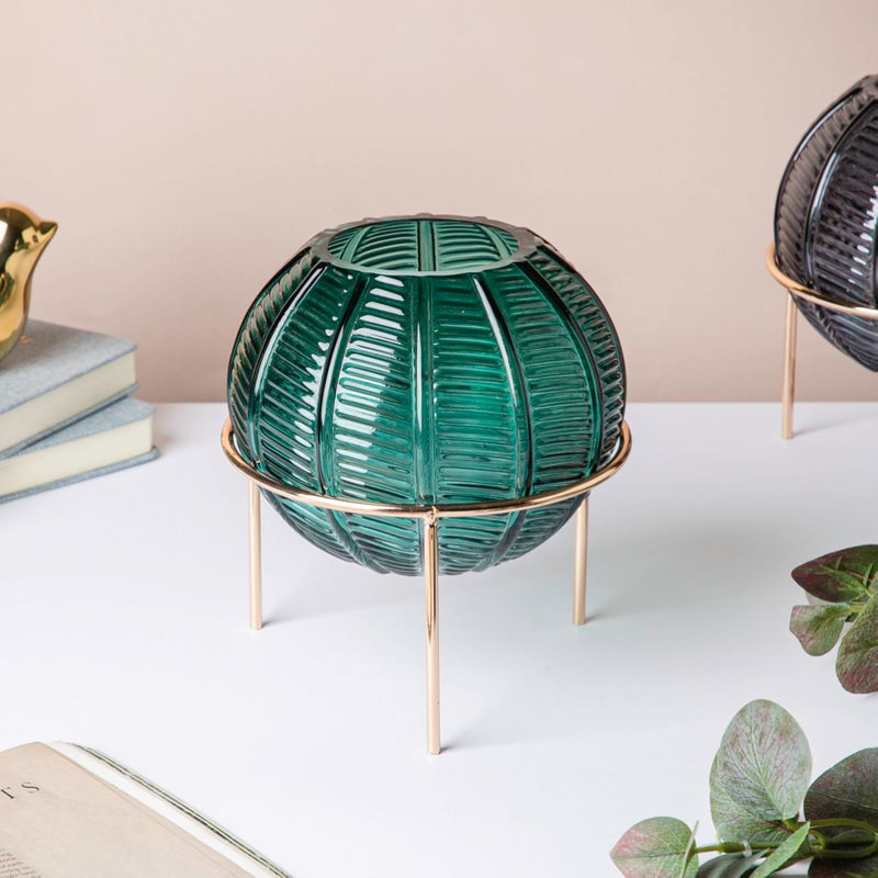 Small Globe Vase - Flower vase for home decor, office and gifting | Home decoration items