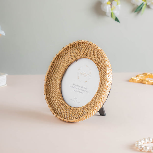 Gold Photo Frame Round