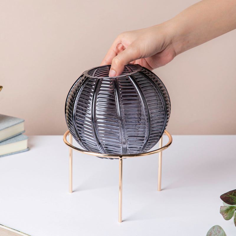 Small Globe Vase - Flower vase for home decor, office and gifting | Home decoration items