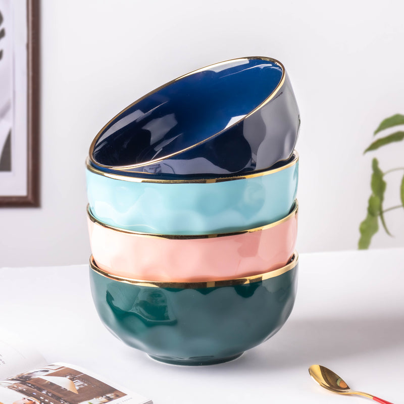Midnight Blue Serving Bowl 8 Inch - Bowl, ceramic bowl, serving bowls, noodle bowl, salad bowls, bowl for snacks, large serving bowl | Bowls for dining table & home decor