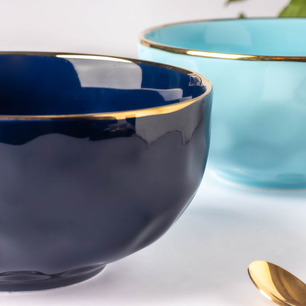 Midnight Blue Serving Bowl 8 Inch - Bowl, ceramic bowl, serving bowls, noodle bowl, salad bowls, bowl for snacks, large serving bowl | Bowls for dining table & home decor