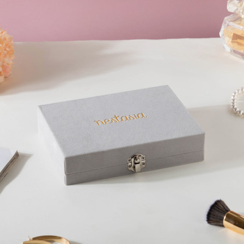 Sectioned Jewellery Box Grey