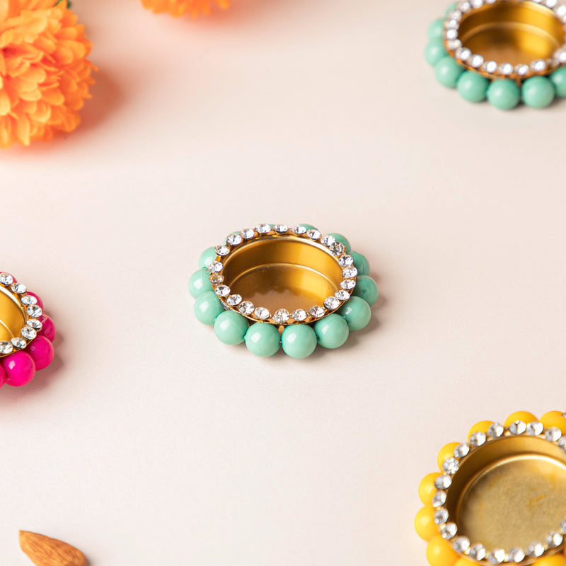 Decorated Tealight Holders Gift Set Of 6