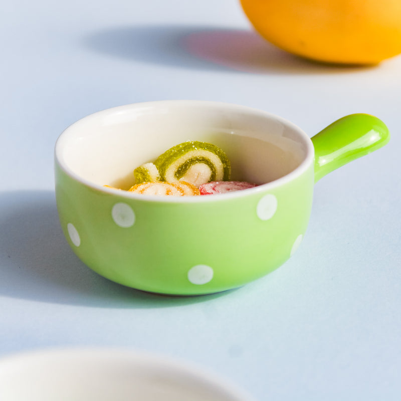 Dots Dip Bowl Set of 4 - Bowl, ceramic bowl, dip bowls, chutney bowl, dip bowls ceramic | Bowls for dining table & home decor 