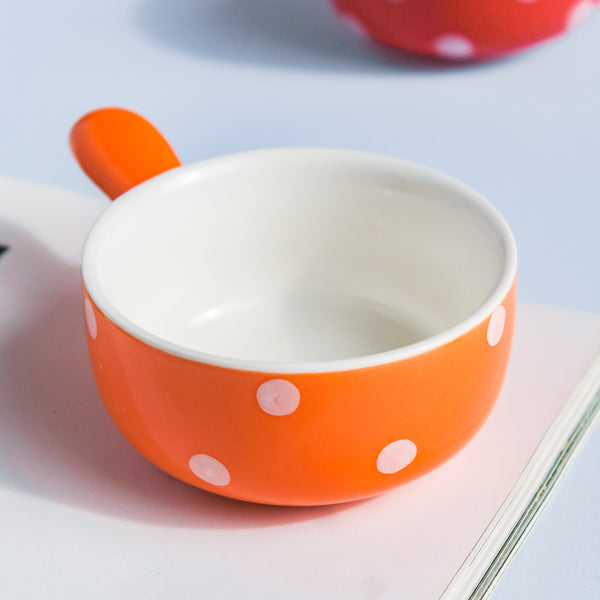 Dots Dip Bowl Set of 4 - Bowl, ceramic bowl, dip bowls, chutney bowl, dip bowls ceramic | Bowls for dining table & home decor 