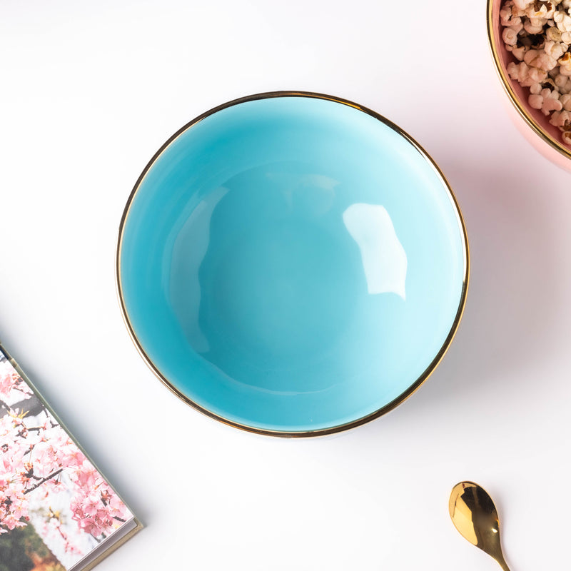 Blue Jay Serving Bowl 8 Inch - Bowl, ceramic bowl, serving bowls, noodle bowl, salad bowls, bowl for snacks | Bowls for dining table & home decor