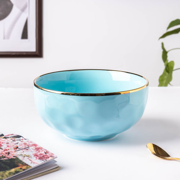Blue Jay Serving Bowl 8 Inch - Bowl, ceramic bowl, serving bowls, noodle bowl, salad bowls, bowl for snacks | Bowls for dining table & home decor