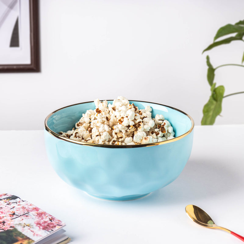 Blue Jay Serving Bowl 8 Inch - Bowl, ceramic bowl, serving bowls, noodle bowl, salad bowls, bowl for snacks | Bowls for dining table & home decor
