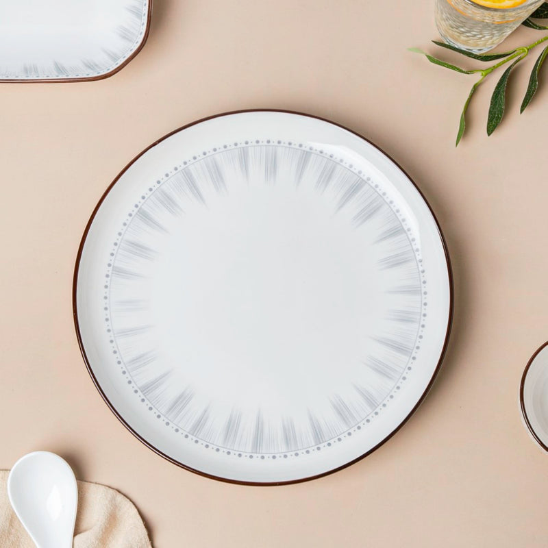 Dainty Patterned Ceramic Dinner Plate 10 Inch - Serving plate, snack plate, ceramic dinner plates| Plates for dining table & home decor