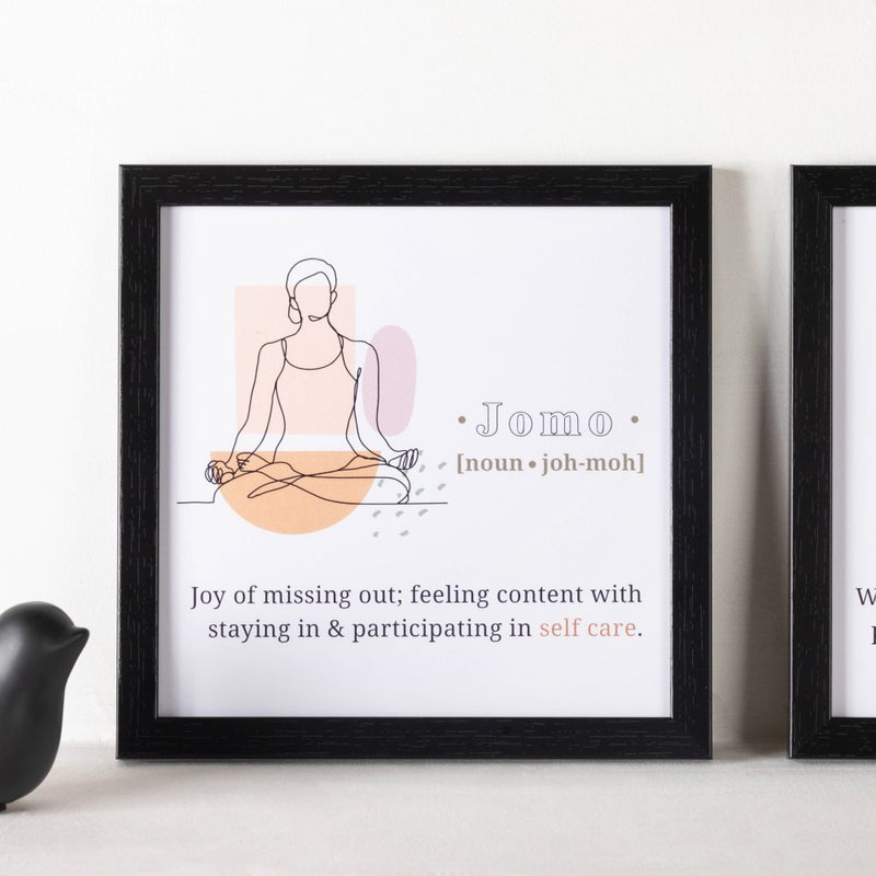 Notes To Self Framed Posters Set Of 4 9x9 Inch - Framed posters wall art for wall decoration, wall design | Room decoration items