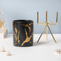 Auric Marble Black Planter with Stand Large - Indoor planters and flower pots | Home decor items