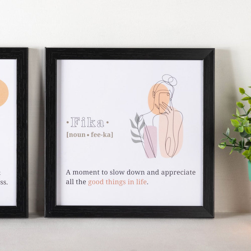 Notes To Self Framed Posters Set Of 4 9x9 Inch - Framed posters wall art for wall decoration, wall design | Room decoration items