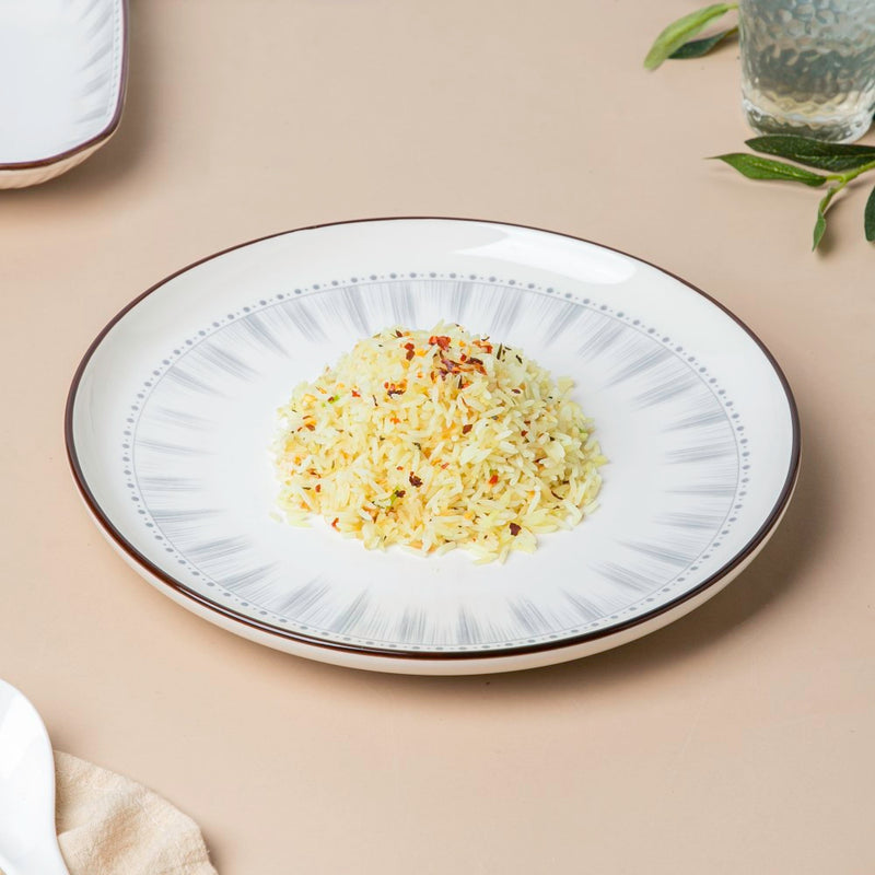 Dainty Patterned Ceramic Dinner Plate 10 Inch - Serving plate, snack plate, ceramic dinner plates| Plates for dining table & home decor