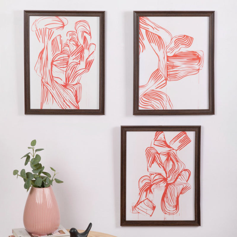 Modern Art Framed Wall Art Set Of 3 18x13 Inch - Framed posters wall art for wall decoration, wall design | Room decoration items