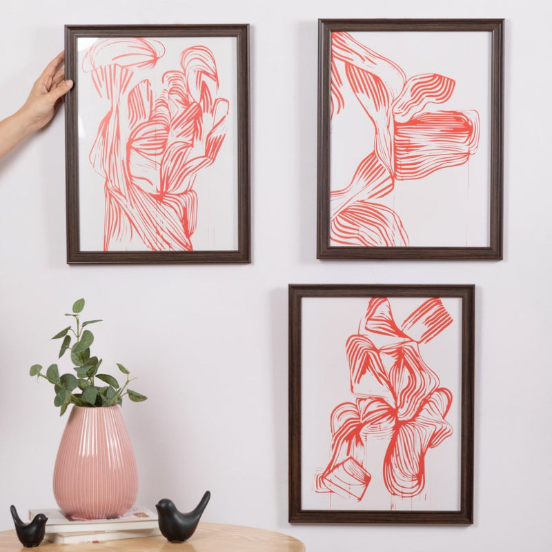 Modern Art Framed Wall Art Set Of 3 18x13 Inch - Framed posters wall art for wall decoration, wall design | Room decoration items