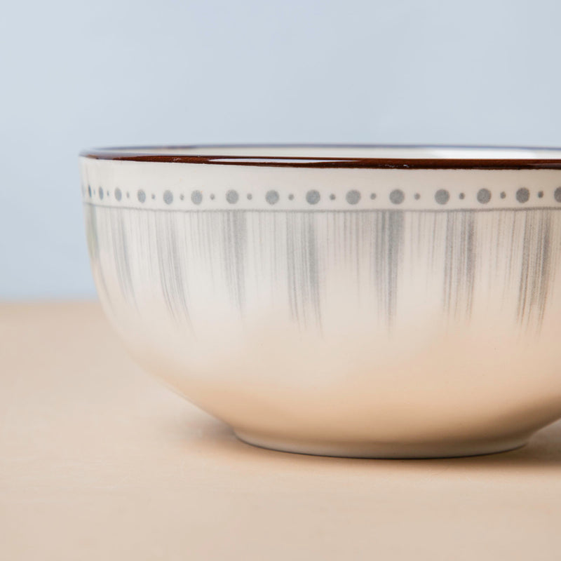 Dainty Patterned Dessert Bowl 250 ml - Bowl, soup bowl, ceramic bowl, snack bowls, curry bowl, popcorn bowls | Bowls for dining table & home decor
