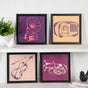 Graphic Music Art In Frame Set Of 4 9x9 Inch - Picture frames wall art for wall decoration, wall design | Room decoration items