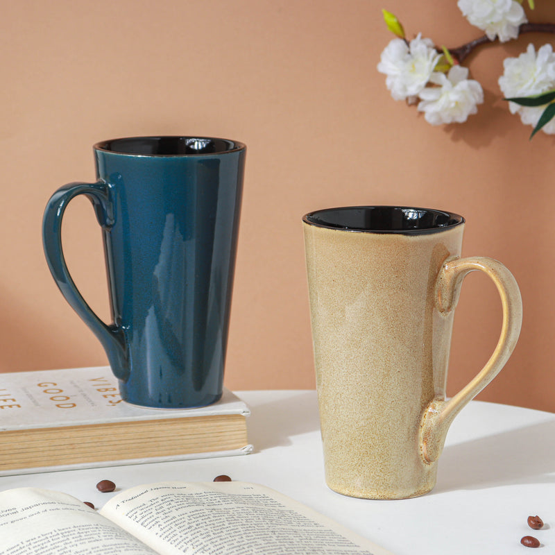V Neck Coffee Mug- Mug for coffee, tea mug, cappuccino mug | Cups and Mugs for Coffee Table & Home Decor