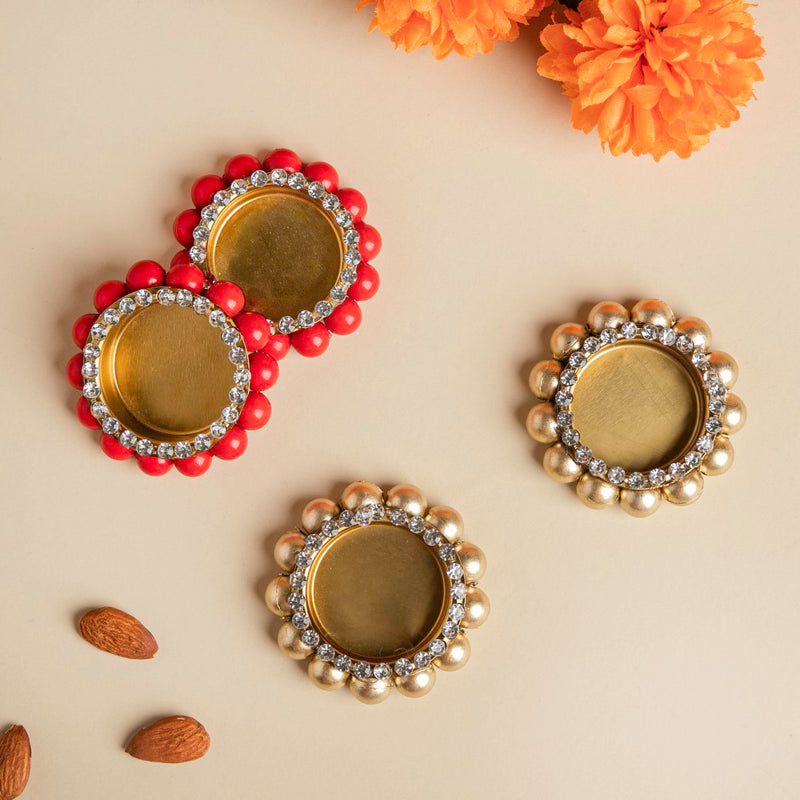 Decorated Tealight Holders Gift Set Of 4