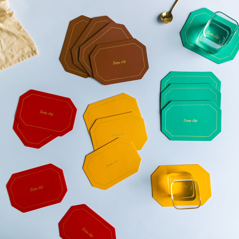 Leather Coaster Set of 4