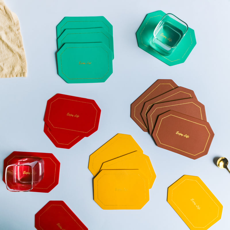 Leather Coaster Set of 4