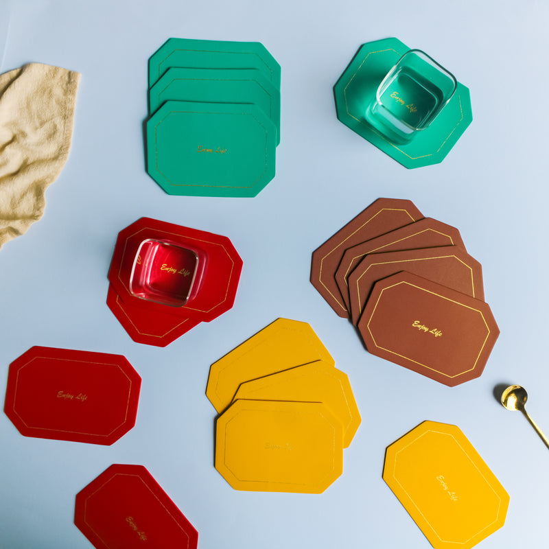 Leather Coaster Set of 4