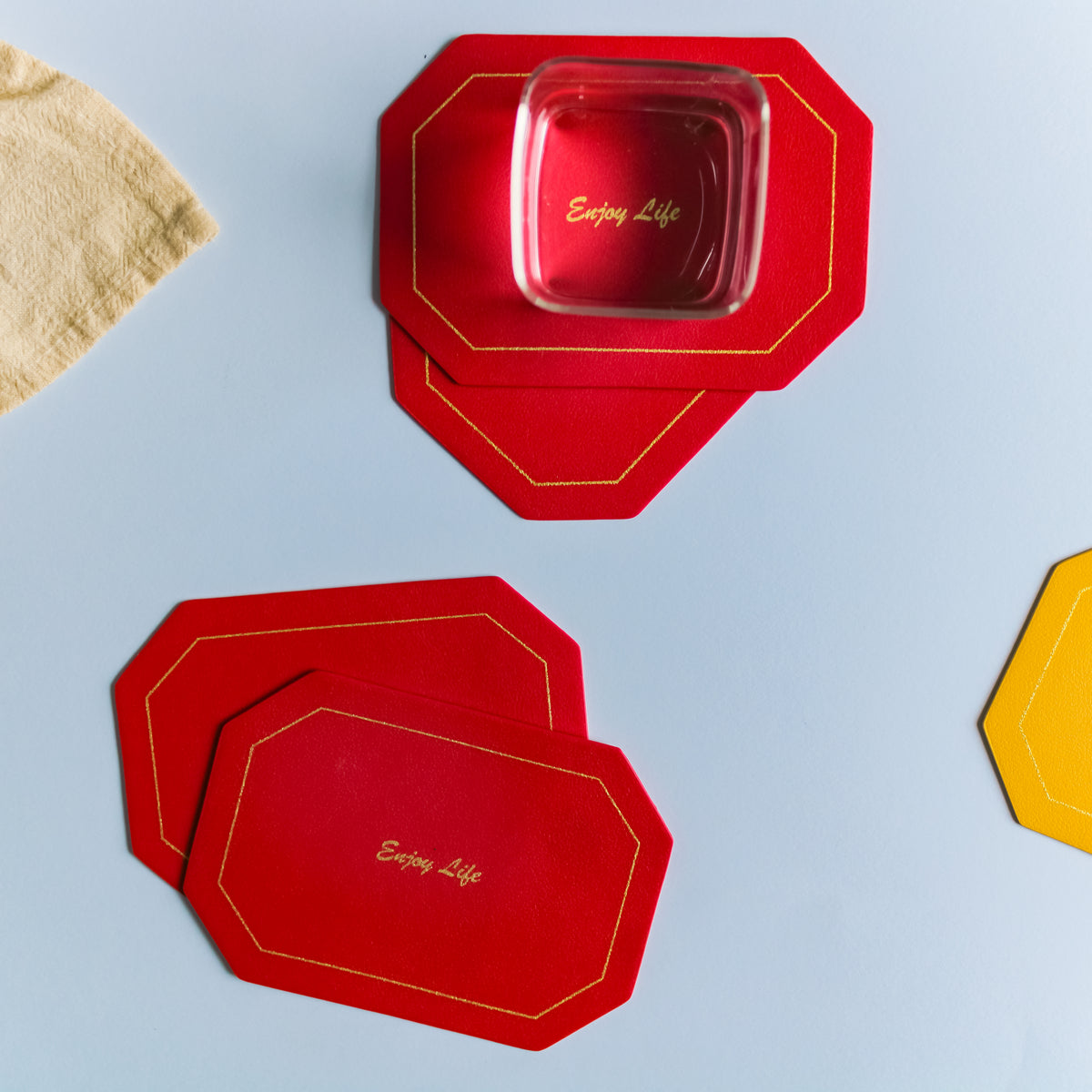 Leather Coaster Set of 4