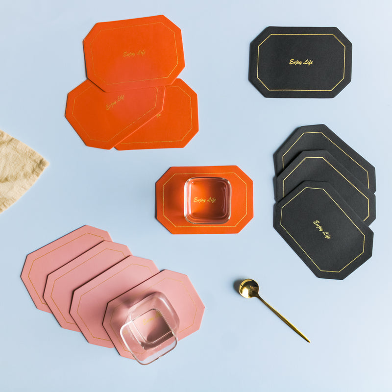 Leather Coaster Set of 4