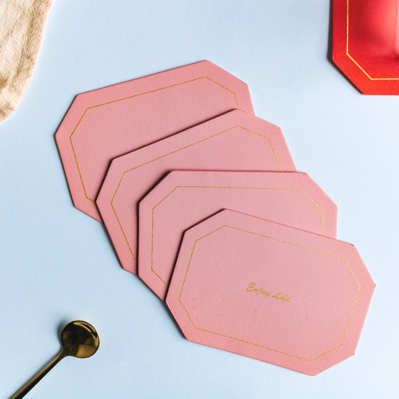 Leather Coaster Set of 4
