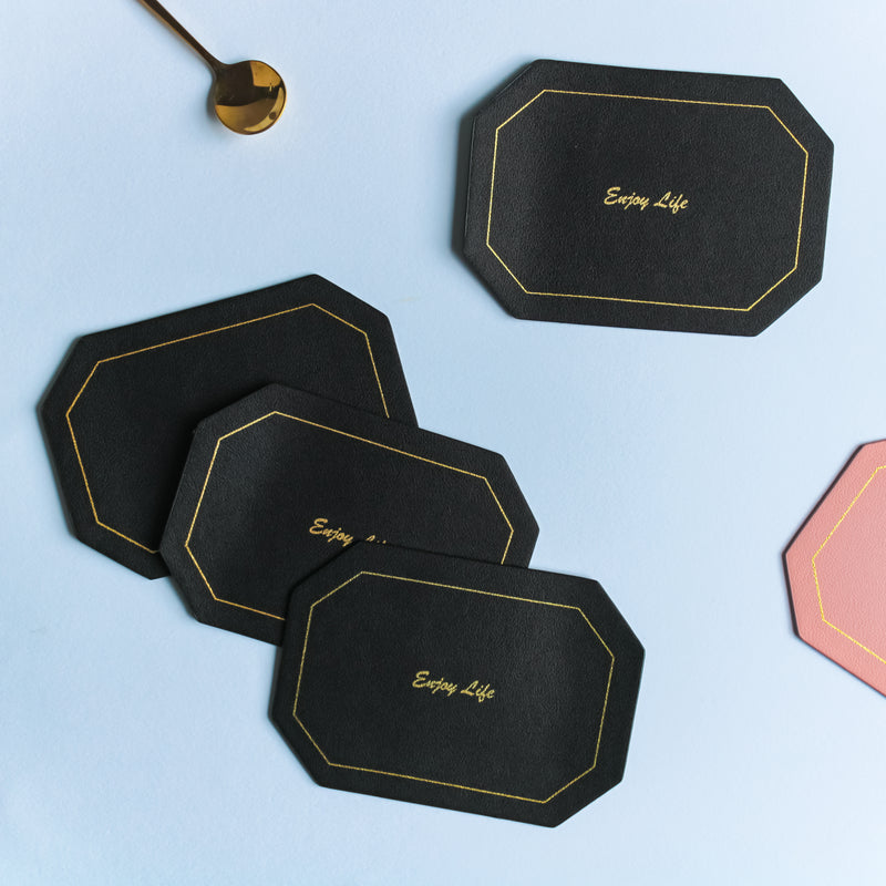 Leather Coaster Set of 4