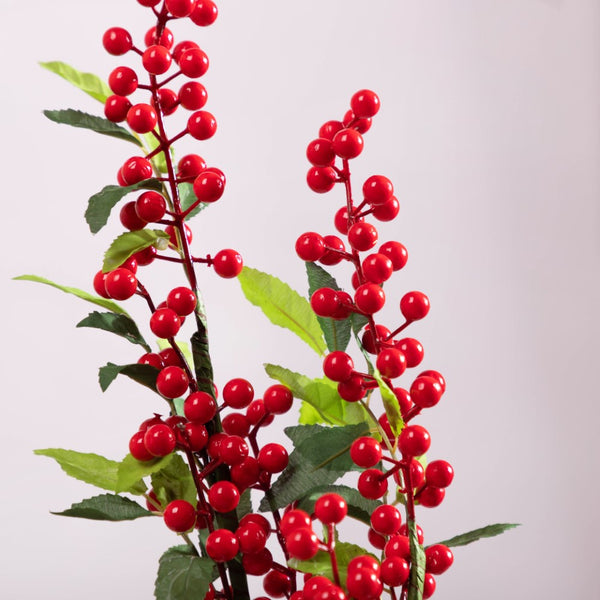 Artificial Berry Stem Set Of 2 - Artificial flower | Home decor item | Room decoration item