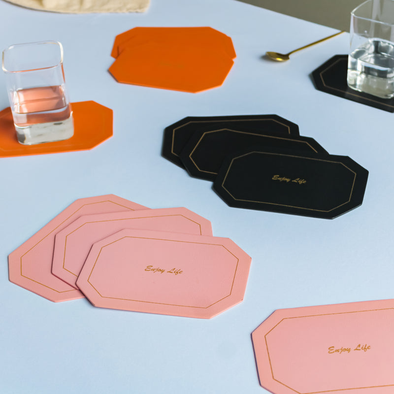 Leather Coaster Set of 4