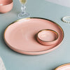 Pink Dinner Plate - Serving plate, snack plate, ceramic dinner plates| Plates for dining table & home decor