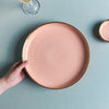 Pink Dinner Plate - Serving plate, snack plate, ceramic dinner plates| Plates for dining table & home decor