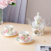 JARDIN Glass Tea Set - Tea cup set, tea set, teapot set | Tea set for Dining Table & Home Decor