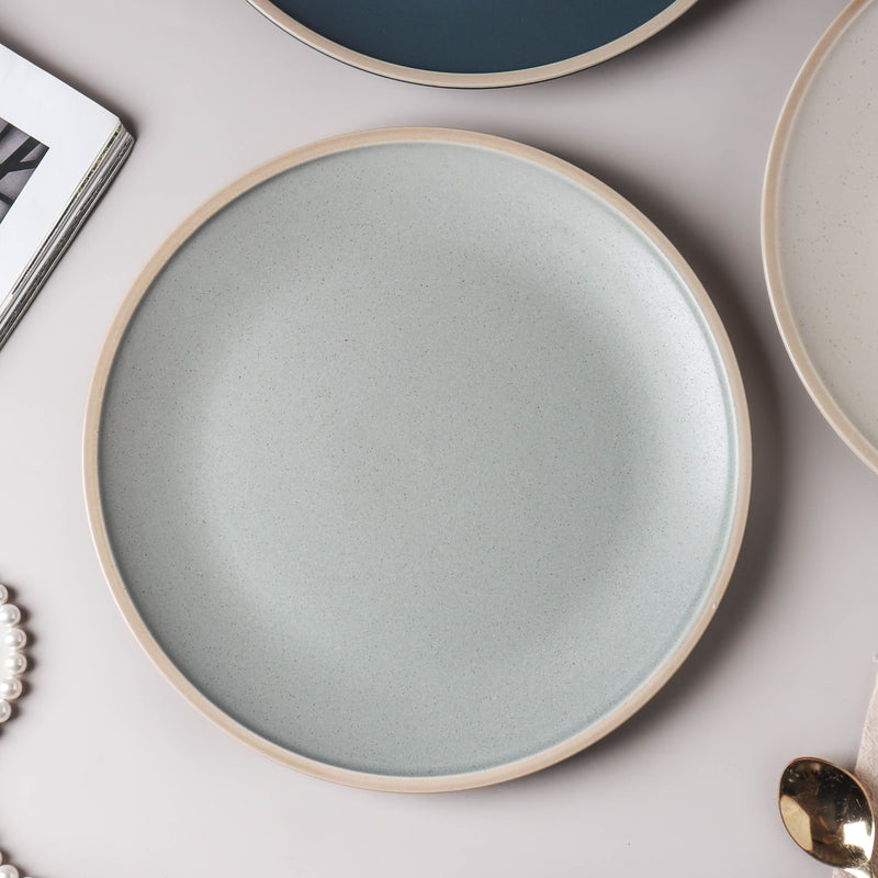 Stoneware Matte Dinner Plate - Serving plate, snack plate, ceramic dinner plates| Plates for dining table & home decor