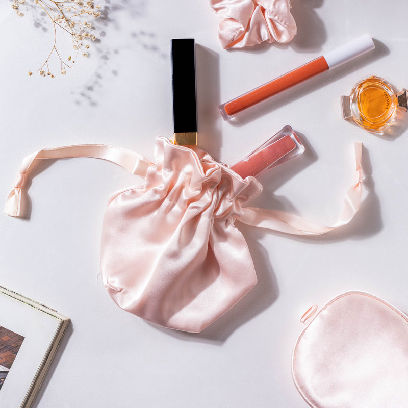 Precious Peach Satin Sleep Care Set of 4
