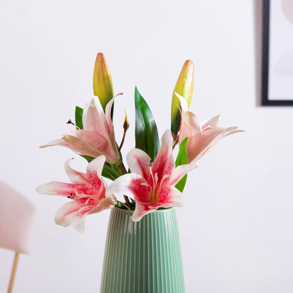 Artificial Flowers Buy Artificial Pink Lily Flowers Online Nestasia