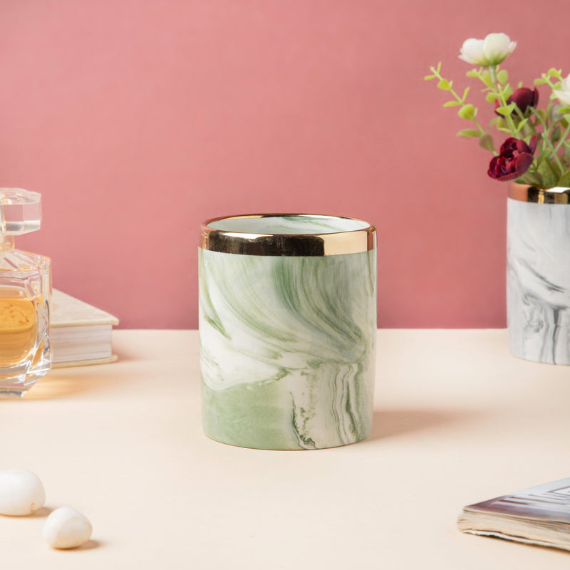 Luxe Ceramic Planter Green