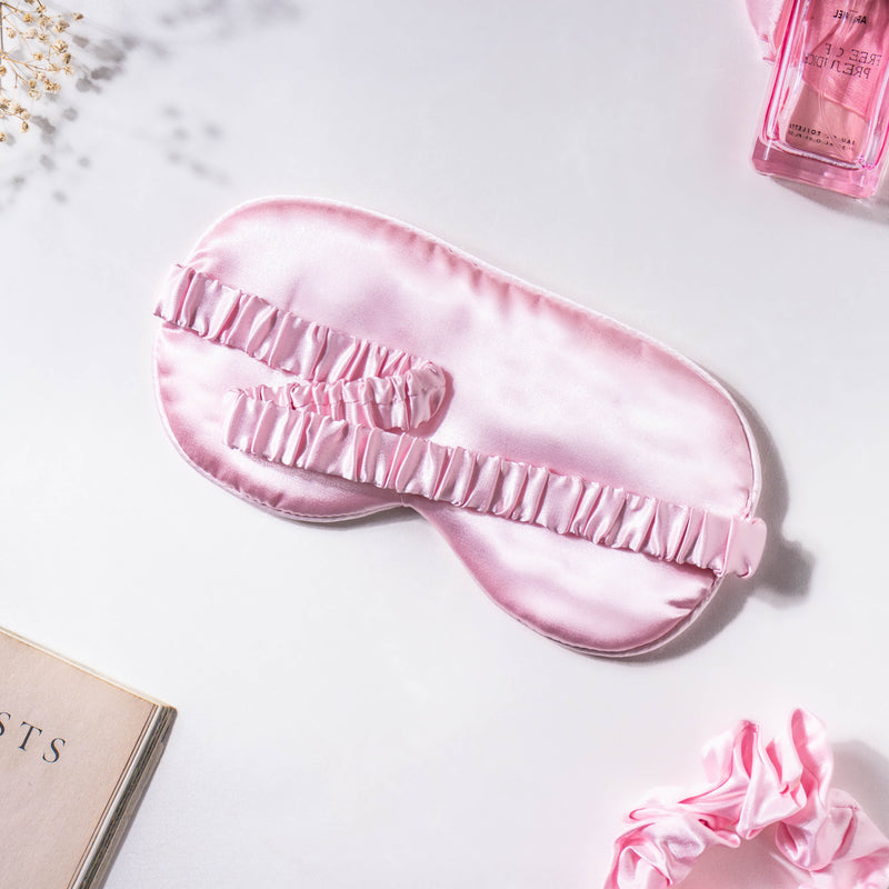 Bubblegum Pink Satin Sleep Care Set of 4