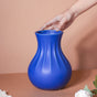 Dark Blue Vase - Ceramic flower vase for home decor, office and gifting | Room decoration items