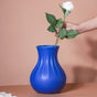 Dark Blue Vase - Ceramic flower vase for home decor, office and gifting | Room decoration items